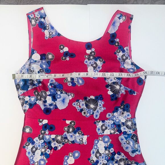 Diane von Furstenberg DVF Topanga Pink Floral Jacquard Fit & Flare Dress Women 2 - Picture 8 of 13